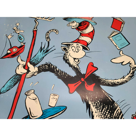 Vintage Cat in the Hat 1985 Dr. Seuss Limited Edition 1957 Book Poster 24 x 18 - Picture 2 of 7